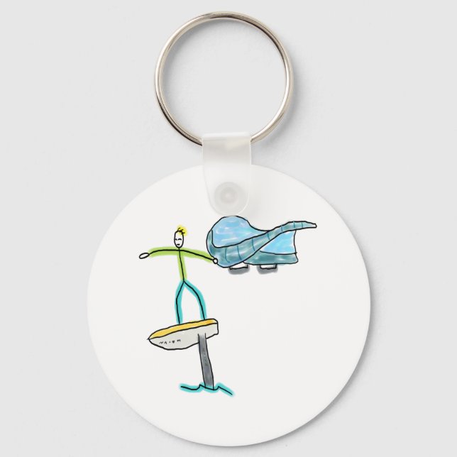 Chaveiro Wing Foiling Stickman (Frente)