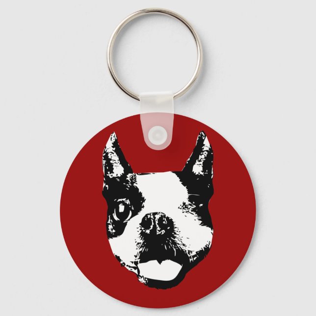 Chaveiro Winking Boston Terrier (Frente)