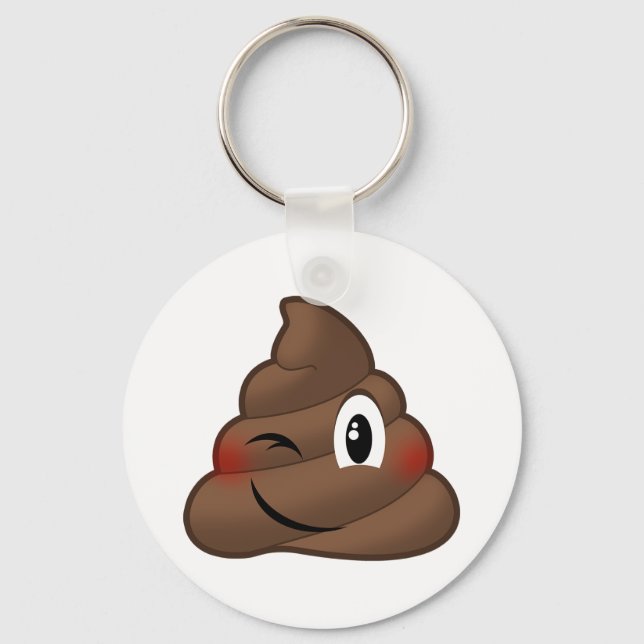 Chaveiro Winking Poop Emoji (Frente)