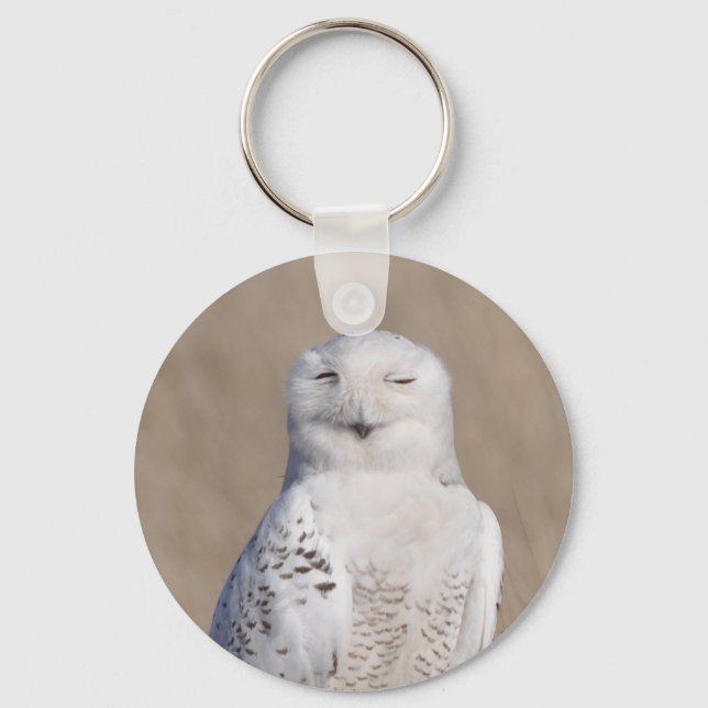 Chaveiro Winking Snowy Owl (Frente)