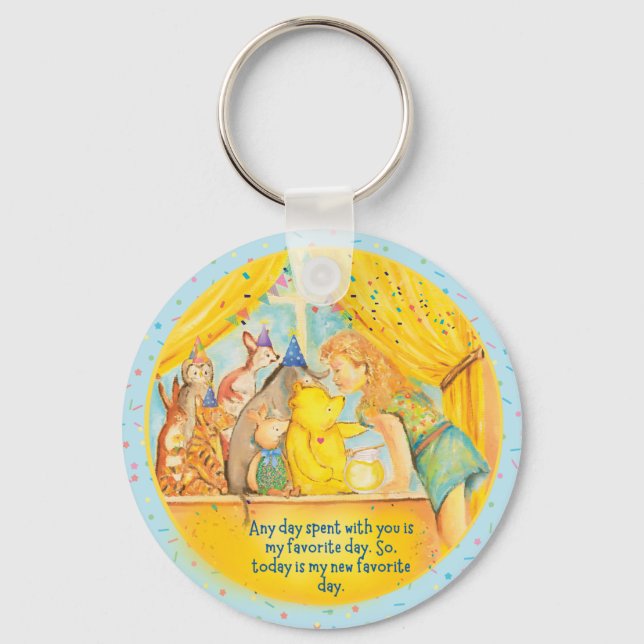 Chaveiro Winnie The Pooh Keychain - Tecla para raparigas (Frente)