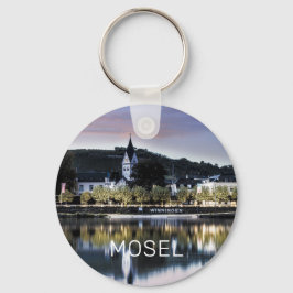 Chaveiro Winningen Moselle Sunset Panorama Alemanha Vintage