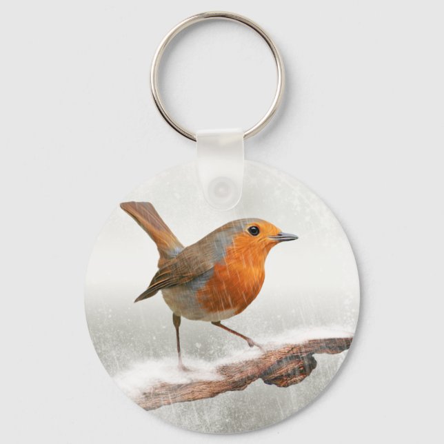 Chaveiro Winter Robin Redbreast (Frente)