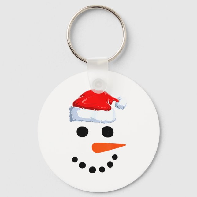 Chaveiro Winter Snowman Face Costume Christmas Snowman  (Frente)