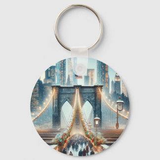 Chaveiro Winter Wonderland. Brooklyn Bridge - New York