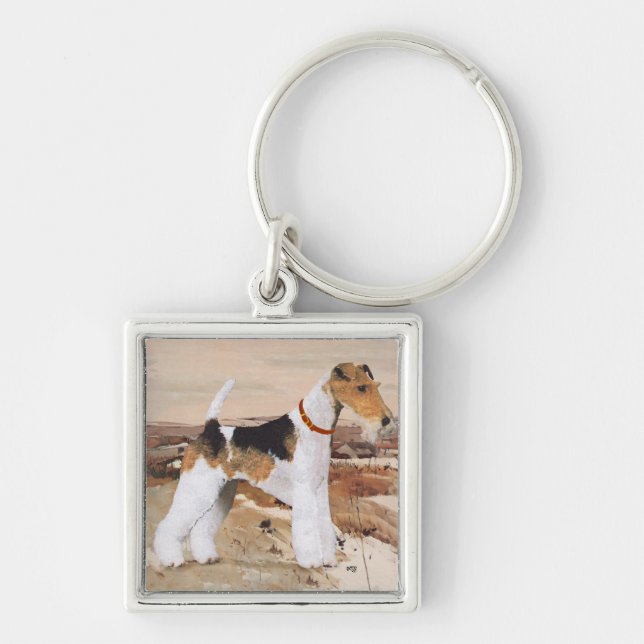 Chaveiro Wire Fox Terrier Outono (Frente)