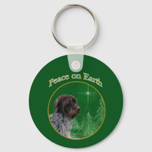 Chaveiro Wirehaired Apontando Griffon Peace