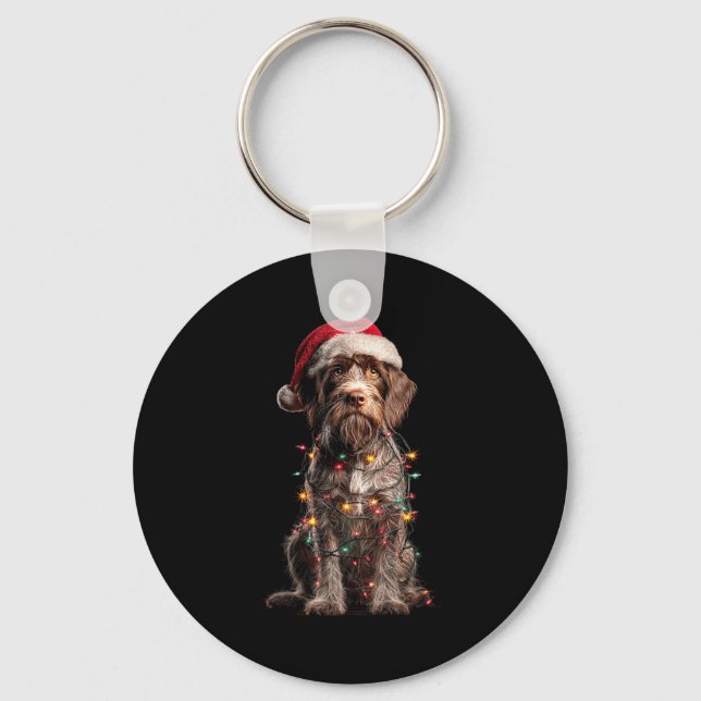 Chaveiro Wirehaired Inting Griffon Christmas Graphics Dog L (Frente)