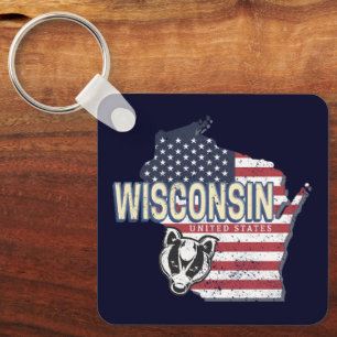 Chaveiro Wisconsin Estados Unidos - Estado Unidos - Mapa Vi