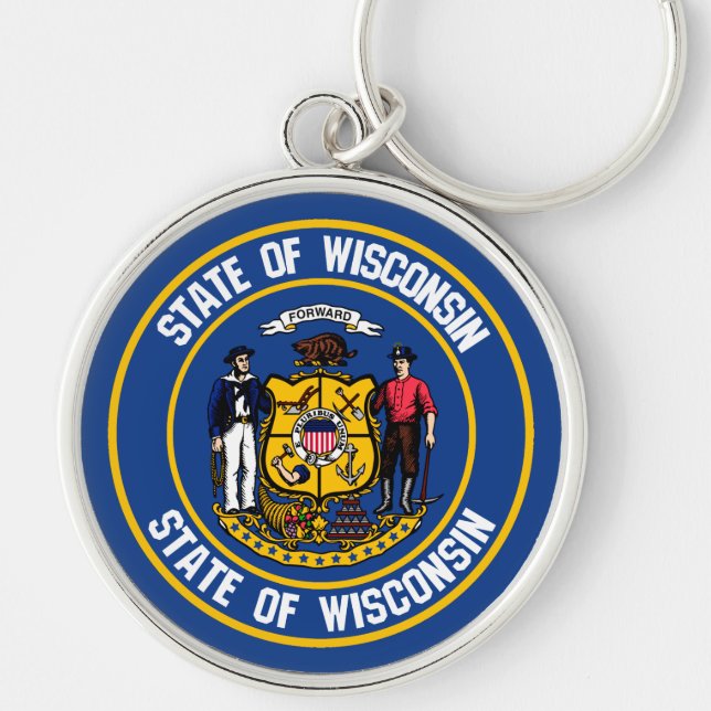 Chaveiro Wisconsin Round Emblem (Frente)