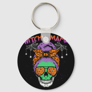 Chaveiro Witchy Mama Halloween Skull Bruxa Mãe