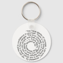 Chaveiro Wizard of Oz courage quote keychain