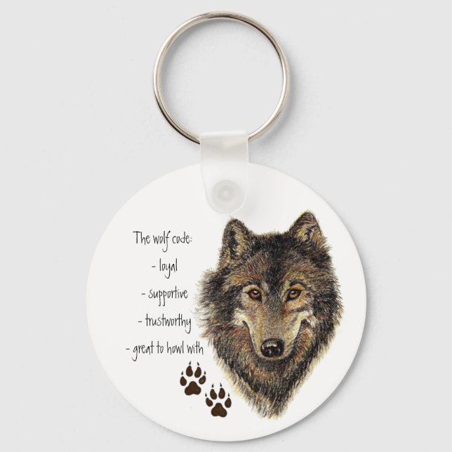 Chaveiro Wolf Code Cote, Wolves Animal (Frente)