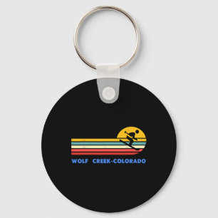 Chaveiro Wolf Creek Colorado Esqui Esquiador Retro Pôr do S