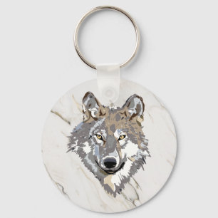 Chaveiro Wolf Em Marbled