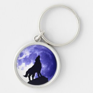 Chaveiro Wolf Silhouette e Lua Completa