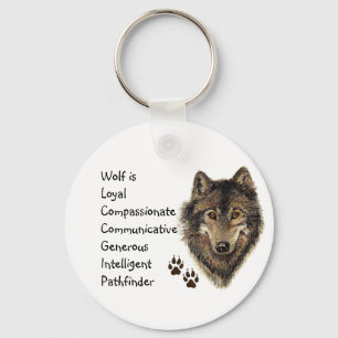 Chaveiro Wolf Totem, Guia Animal, Cinza Inspiradora Wolf