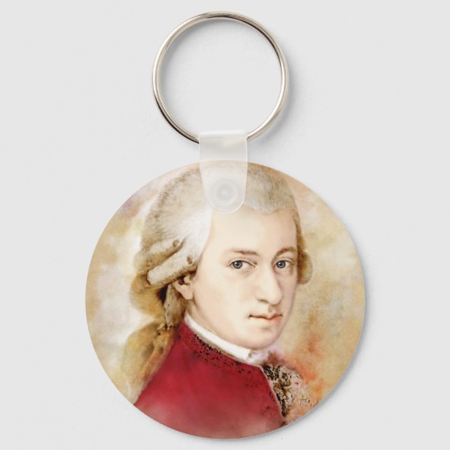 Chaveiro Wolfgang Amadeus Mozart im Aquarell Stil (Frente)