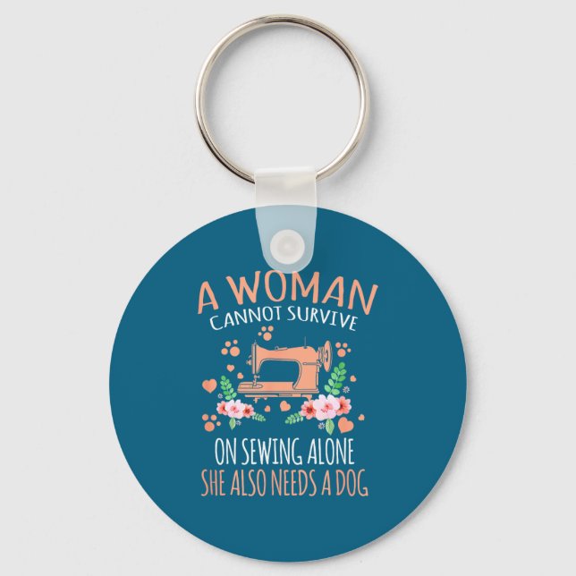 Chaveiro Woman Funny Sewing Quote  (Frente)