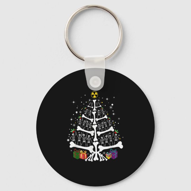 Chaveiro Women Radiology Skeleton Christmas Tree Xray Tech  (Frente)