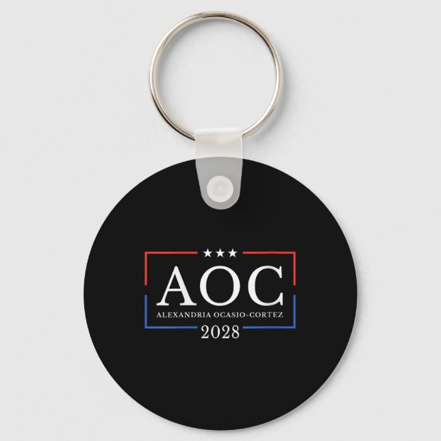 Chaveiro Womens Aoc Para Presidente 2028 Simples Sinal De M (Frente)