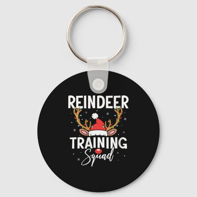 Chaveiro Womens Christmas Running Team Funny Reindeer Train (Frente)