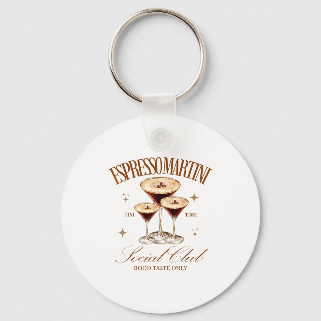Chaveiro Womens Espresso Martini Social Club Drinking Tail  (Frente)