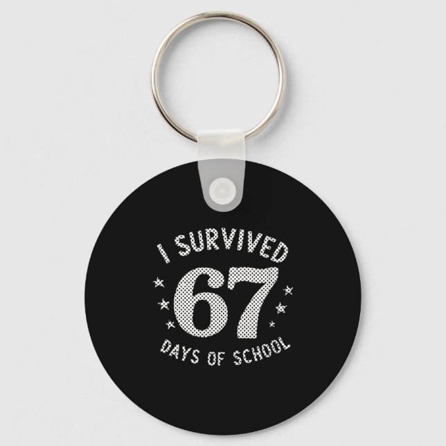 Chaveiro Womens I Survived 67 Days Of School Saying Teacher (Frente)