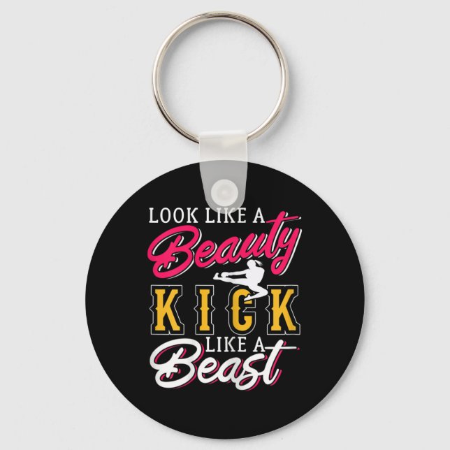 Chaveiro Womens Kickboxing Look Like A Beauty Kickboxer Lov (Frente)