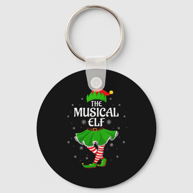 Chaveiro Womens Musical Elf Christmas Family Girls Women El (Frente)