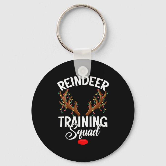 Chaveiro Womens Reindeer Training Squad Team Running Family (Frente)