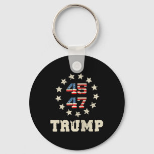 Chaveiro Womens Trump 2024 Flag (em Trás) Leva a América de