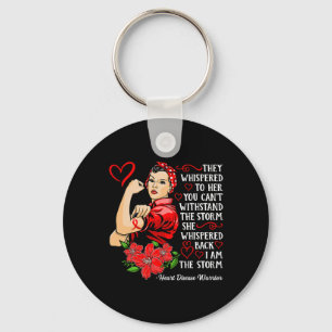 Chaveiro Womens Warrior Eu Visto Vermelho Para Combater Doe