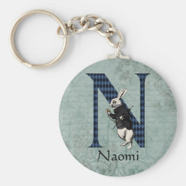 Chaveiro Wonderland White Rabbit - Letra N