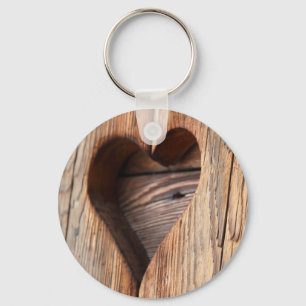 Chaveiro Wooden Heart