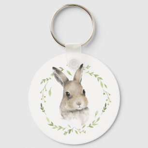 Chaveiro Woodland Animais Serrath Bunny Coelho Aquarela