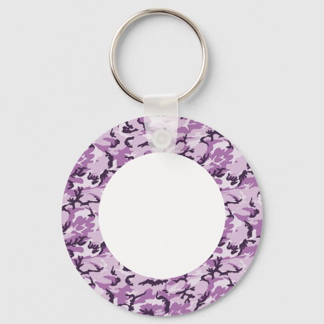 Chaveiro Woodland Pink/Purple Camouflage - with White (Frente)