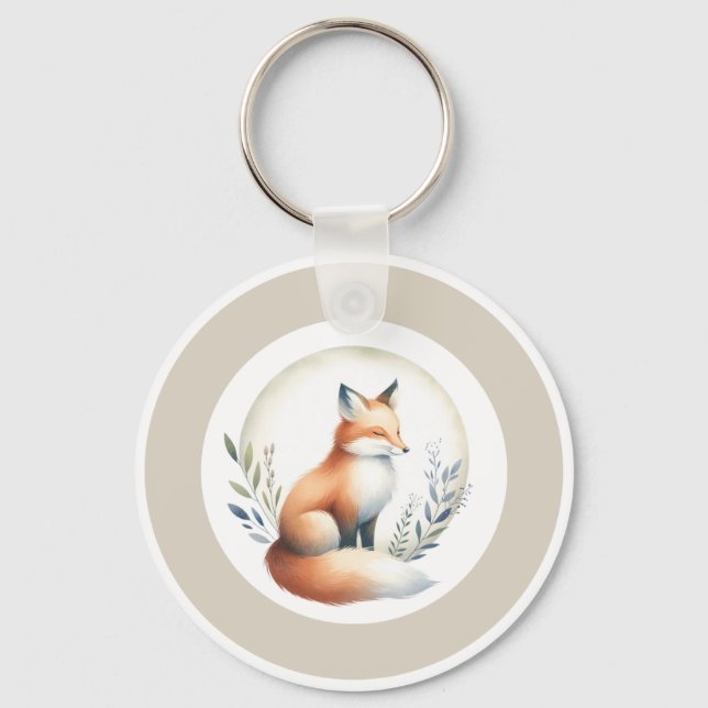 Chaveiro Woodland Whisper - Fox Keychain Button (Frente)