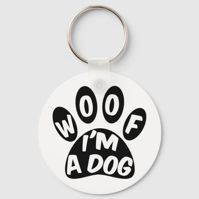 Chaveiro Woof I'm A Dog (Frente)