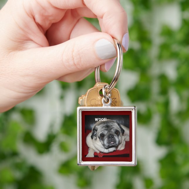 Chaveiro Woof, Pug Keychain (Mão)