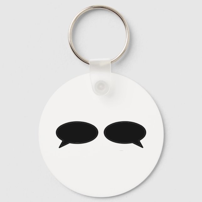 Chaveiro Word Bubble Esquerdo Preto Direito O MUSEU Zazzle  (Frente)