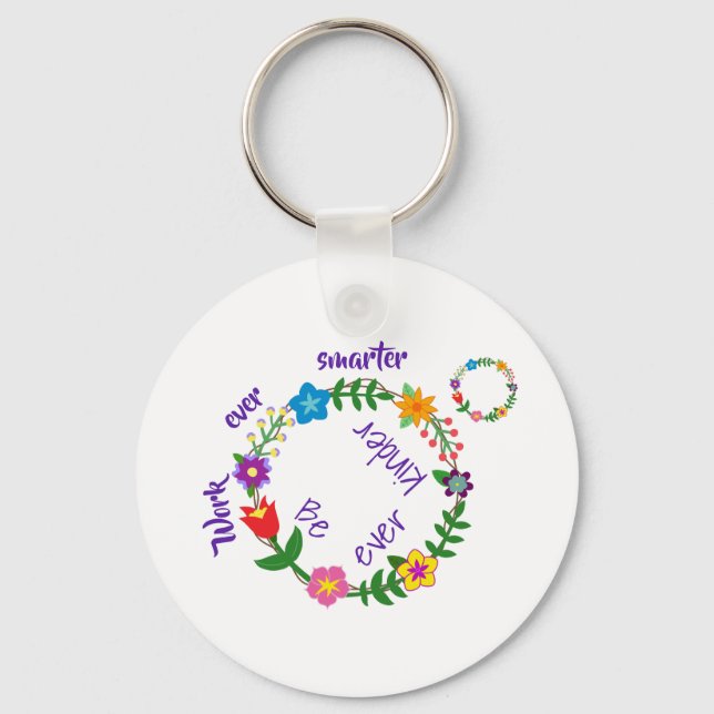 Chaveiro Work ever smarter, Be ever kinder (© Mira) (Frente)