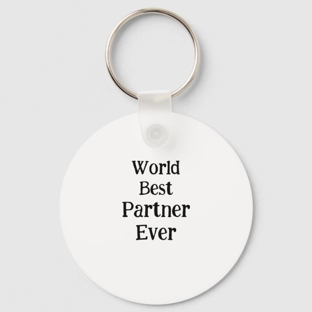 Chaveiro World best partner ever valentine's day lover gf  (Frente)