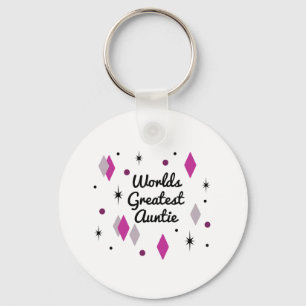 Chaveiro World’s Best Auntie Midcentury