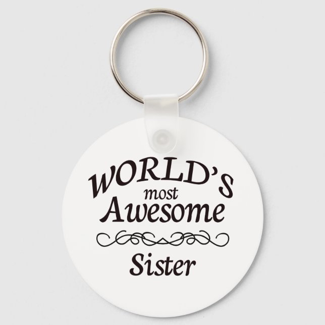 Chaveiro World's Most Awesome Sister (Frente)