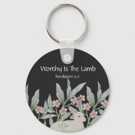 Chaveiro Worthy Is The Lamb Round Keychain