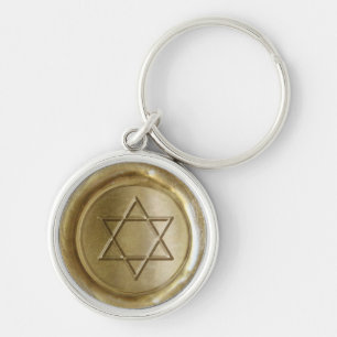 Chaveiro WSM - Dourado - Estrela de David -