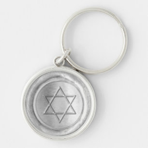 Chaveiro WSM - Prata - Estrela de David -