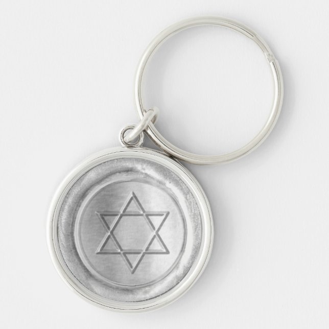 Chaveiro WSM - Prata - Estrela de David - (Frente)