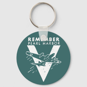 Chaveiro WWII White Lembra-se de Pearl Harbor